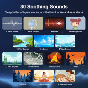 Sunrise Alarm Clock with 30 Soothing Sounds and RGB Light
