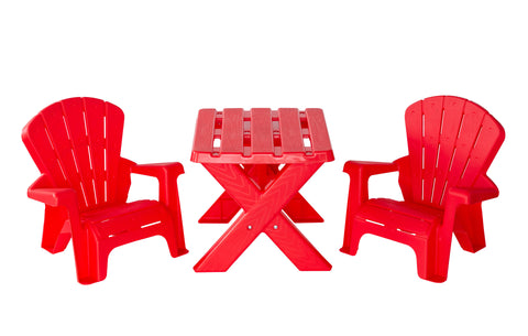 Kids Table and Two Child-sized Chairs Set - Red