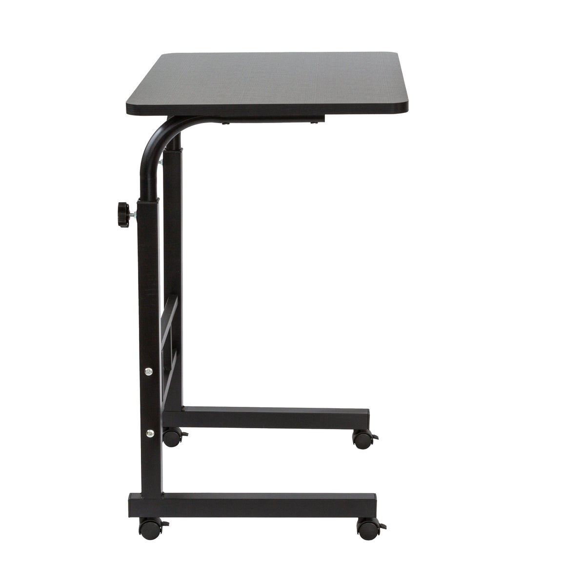 Side view of the Black Portable Laptop Desk with Adjustable Height