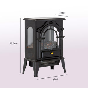 Electric Fireplace Heater with Panoramic 3 Sided Glass Design