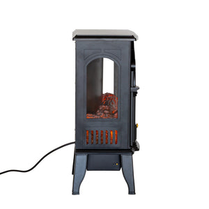 Electric Fireplace Heater with Panoramic 3 Sided Glass Design