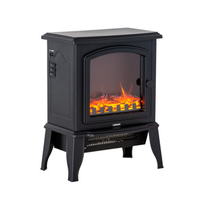 Electric Fireplace Heater with Realistic Log Flame Display