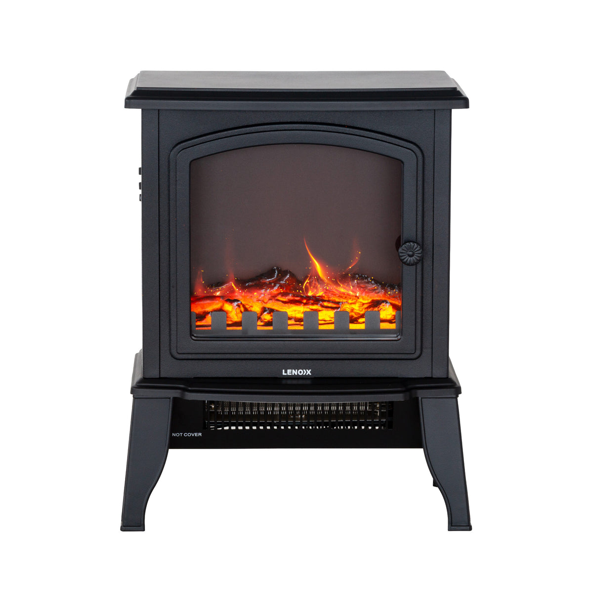 Electric Fireplace Heater with Realistic Log Flame Display