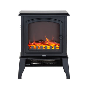 Electric Fireplace Heater with Realistic Log Flame Display