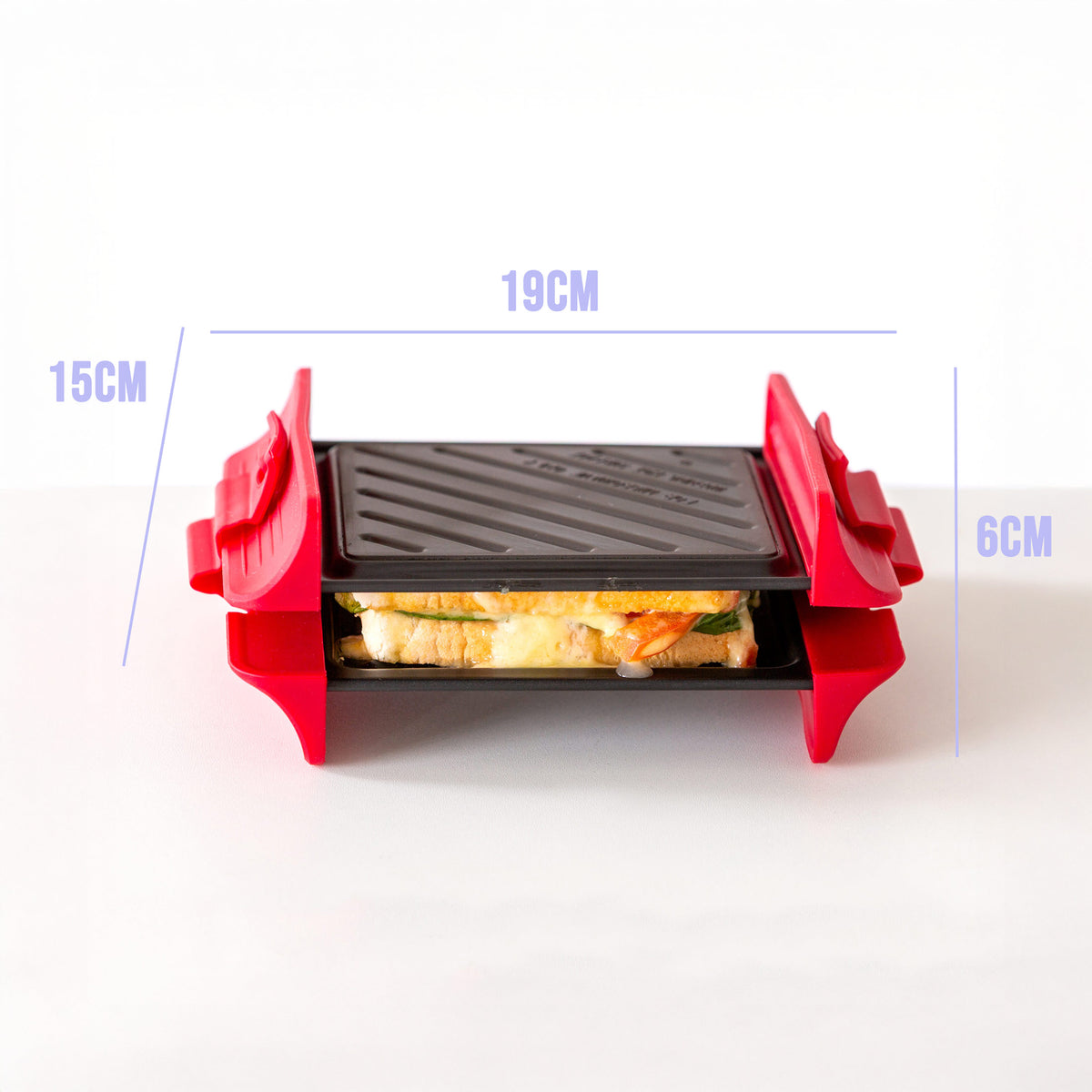Compact Microwave Sandwich Maker Non-Stick Grill Plates