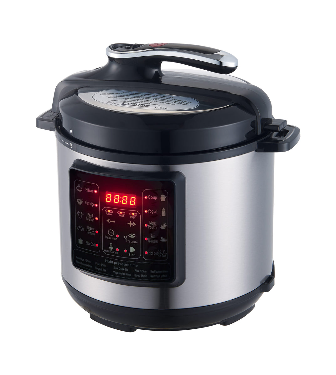 6L Non-stick Electric Pressure Cooker with Pressure Gauge