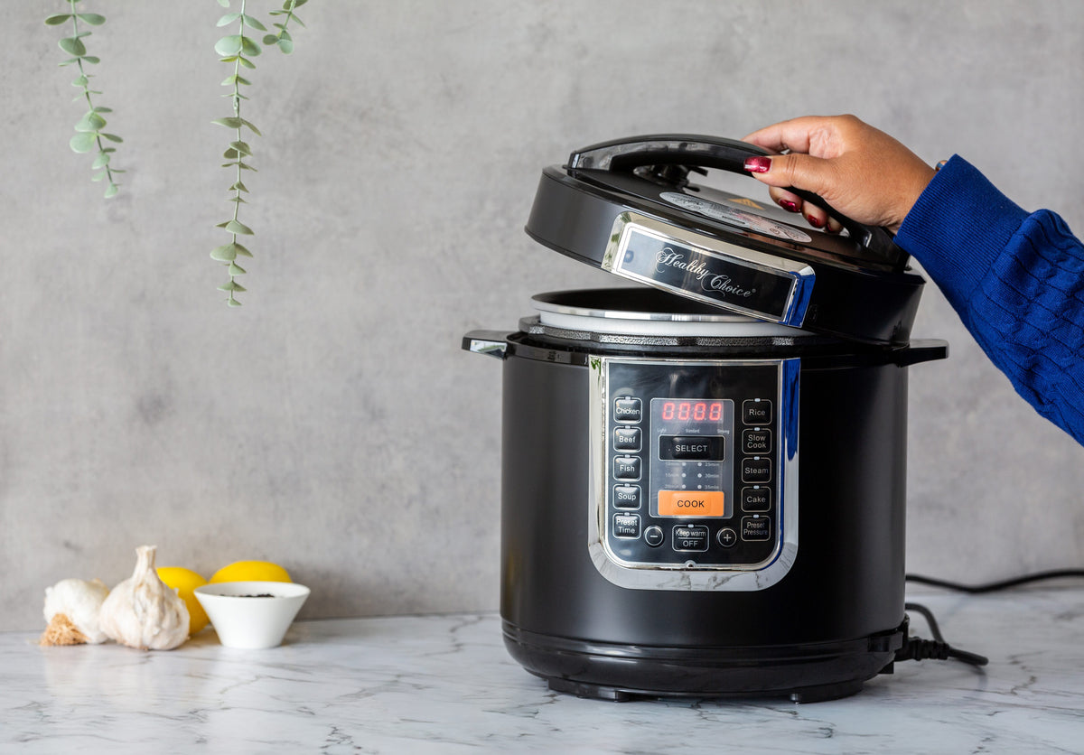 6L Electric Slow & Pressure Cooker (Black) 8 Programs, 1000W