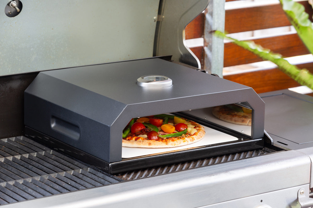 Pizza Oven Box with Built-in Thermometer