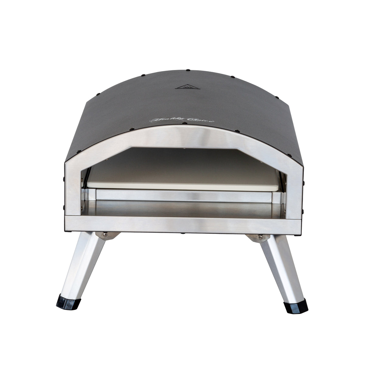 Front view of the Healthy Choice 12" Outdoor Electric Pizza Oven.