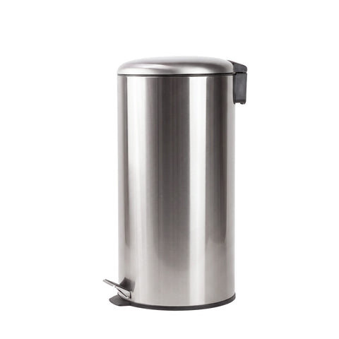 30L Pedal Bin with Stainless Steel and Plastic Construction