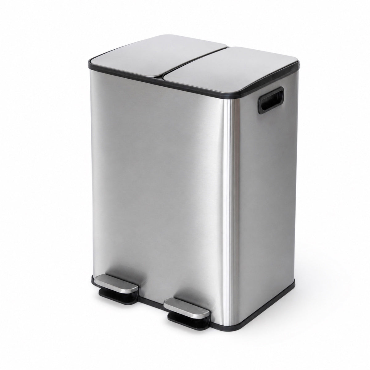 2 x 20L Dual-Compartment Pedal Operation Rubbish Bin with Carbon Filter