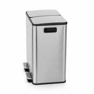 2 x 20L Dual-Compartment Pedal Operation Rubbish Bin with Carbon Filter