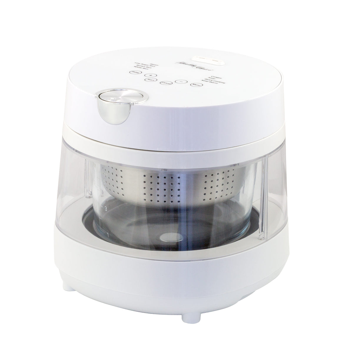 PFAS-Free 5-Cup Glass Rice Cooker with Low Sugar Basket