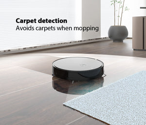 RV2200 Robot Vacuum detects carpets when mopping floors.