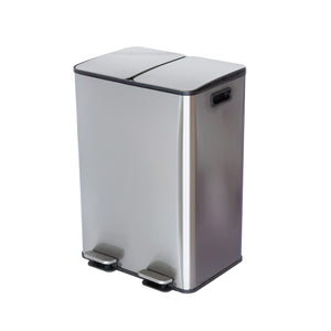Stainless Steel Dual Compartment, 2 x 30L, Rubbish Bin