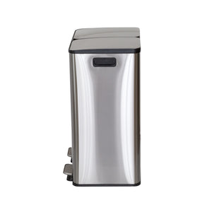 Stainless Steel Dual Compartment, 2 x 30L, Rubbish Bin
