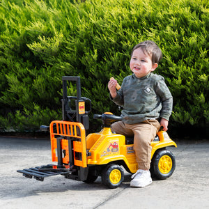 Kids Manual Forklift Ride-On with Working Mast Lift and Pallet