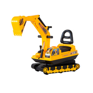 Ride-on Children's Excavator w/ Sturdy Track and Dual Operation Levers to Scoop