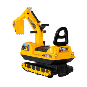 Ride-on Children's Excavator w/ Sturdy Track and Dual Operation Levers to Scoop