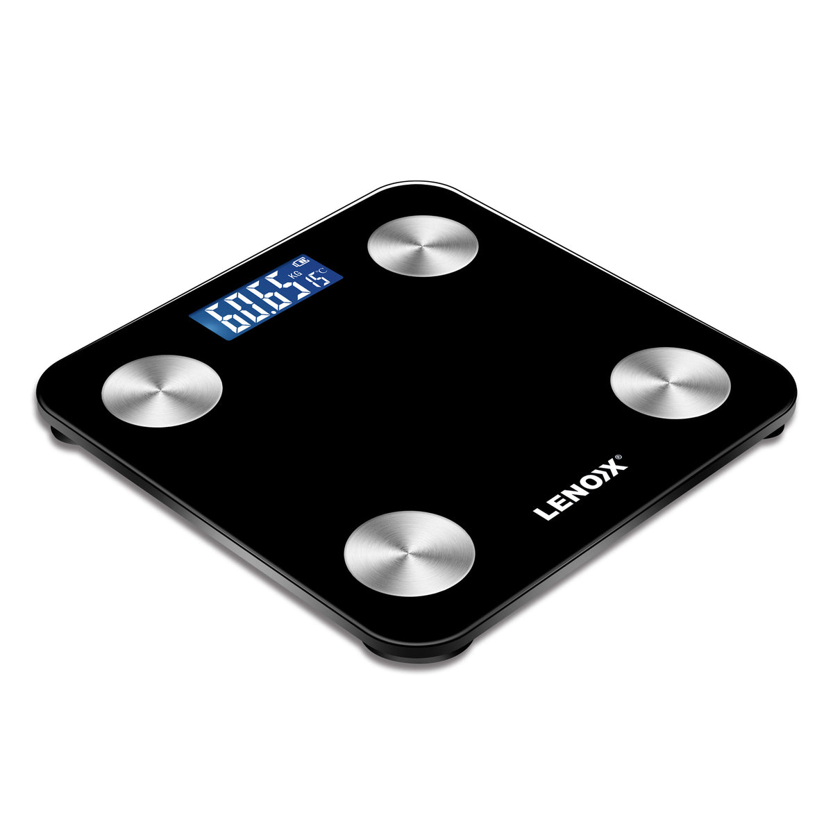 Angle view of the Lenoxx Smart Body Scale.
