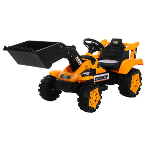 Black & Yellow Children's Electronic Ride-on Front Loader.