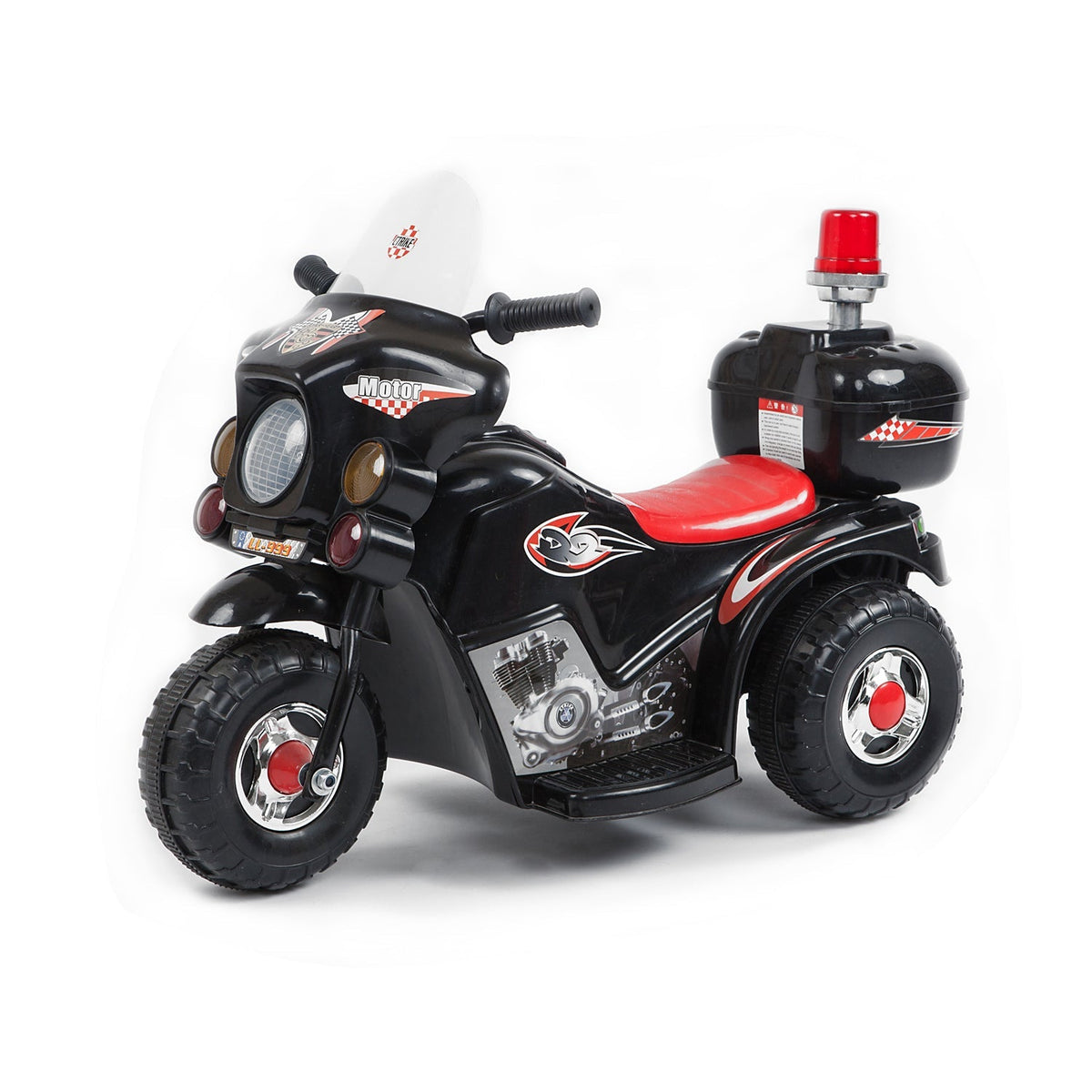 Black Children's Electric Ride-on Motorcycle.