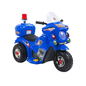 Angle view of the Blue Children's Electric Ride-on Motorcycle