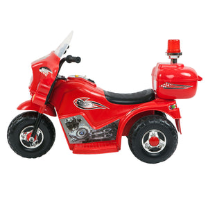 Side view of the red Children's Electric Ride-on Motorcycle