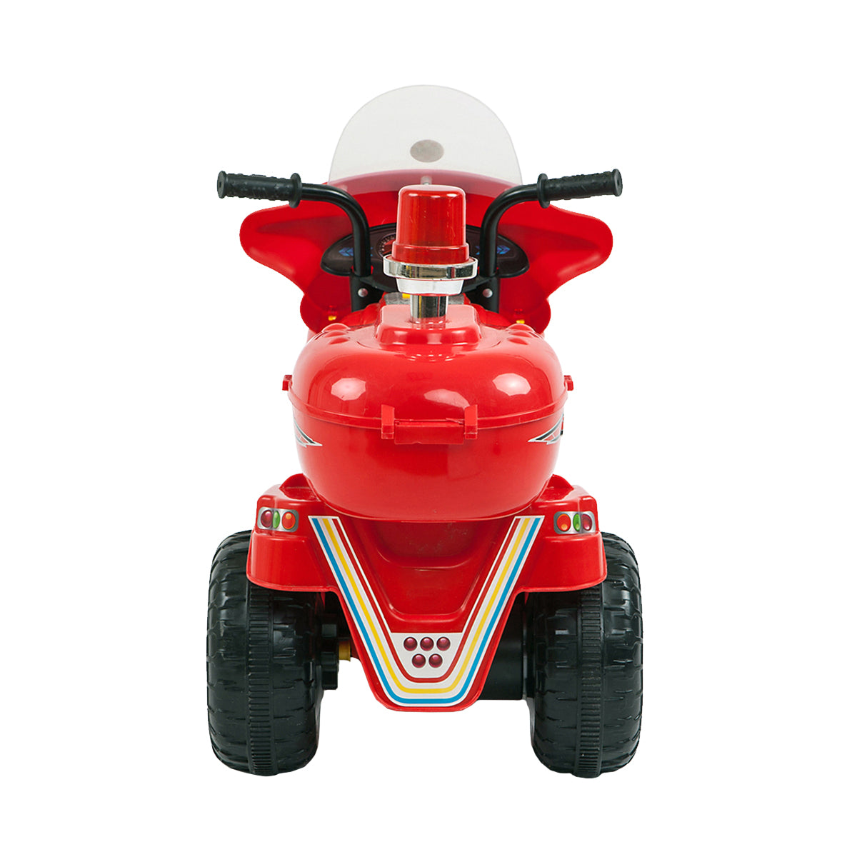 Rear view of the red Children's Electric Ride-on Motorcycle