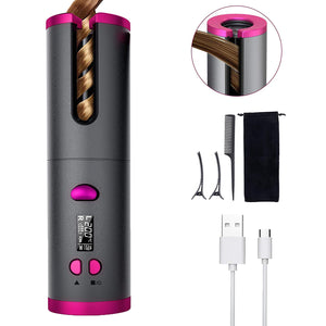 An image showing perfectly curled hair in the Cordless Ceramic Automatic Hair Curler.