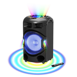Bluetooth speaker BTD300 with colourful lights and remote.