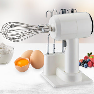 20cm Cordless Hand Mixer w/ Stand for Home Cooking & Baking