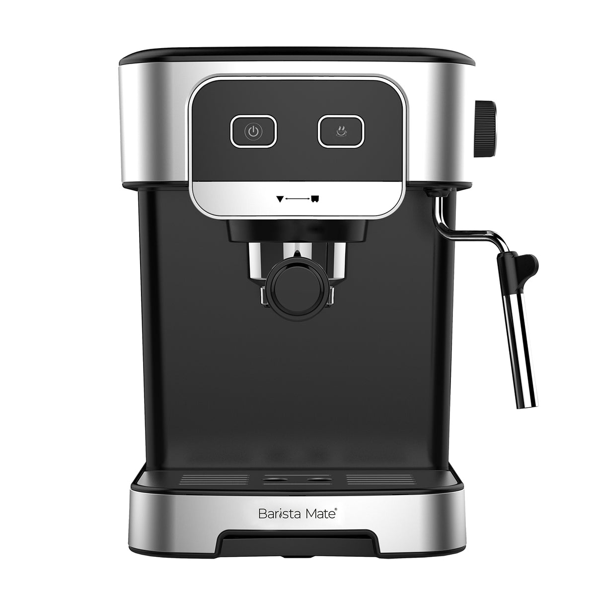 Front view of the Espresso Coffee Machine with a steam wand.