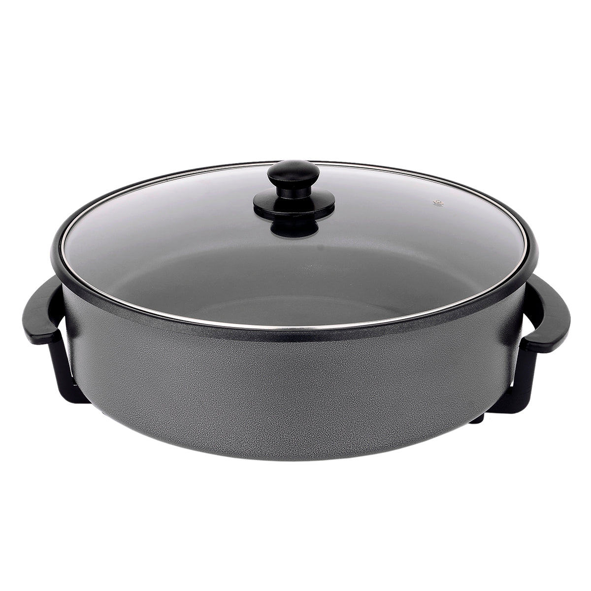 Non-Stick Electric Fry Pan (Dark Grey) 38cm Diameter, 240°C Max