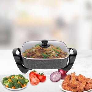 Stone Electric Fry Pan for Cooking, 7.2L Capacity, Non-Stick