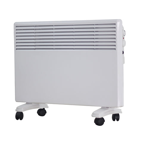 2000W Electric Wall Mountable Convection Panel Heater/Free Stand Castors