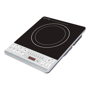 Induction Cooker Single Electric Stove Top for Cooking on white background.