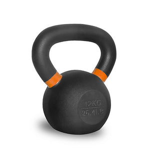 12kg Kettlebell Weight (Orange) for Gym & Exercise Wide & Secure Base