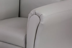 Kids Grey Sofa Chair w/ Footstool in PU Leather