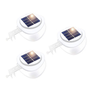 Solar Multipurpose Light (3-Piece White) w/ Screw & Mount Energy-Saving