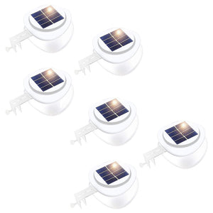 Solar Multipurpose Light (6-Piece White) w/ Screw & Mount Energy-Saving