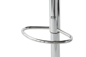 2 Diamond Style Padded Leather Barstools (White) w/ Adjustable Height, 82-103cm