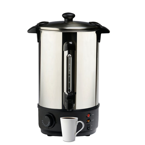 Stainless Steel 10L Hot Water Urn, 2000W & Temperature Control
